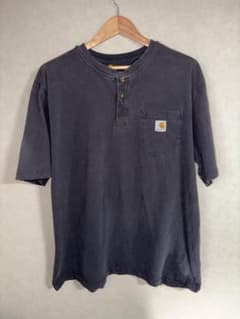 US古着 Carhartt ヘンリーネック Tシャツ XL グレーのサムネイル