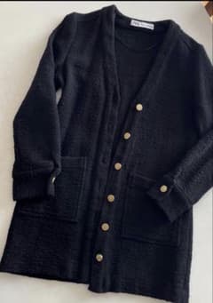ZARA ブラック ノーカラージャケット Sサイズのサムネイル
