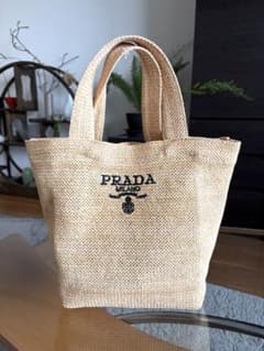 PRADAトートバッグ かごバッグ ノベルティ 麦 - メルカリ