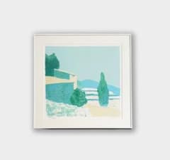 ロジェ・ミュール「南仏ブラス風景」 リトグラフ 石版画 風景画 #566-1