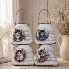 ねこ4個セット】リメイク缶・リメ缶・ジャンクガーデン - メルカリ