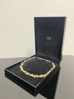 本金張り•高品質】IEI （ELLE・エル）リーフモチーフ パール 