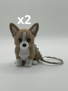 コーギー キーホルダー 3Dプリンター 2個セットのサムネイル