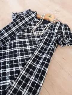 美品☆JAYRO WHITE ツイードワンピースのサムネイル