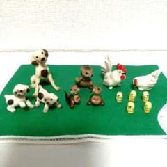 動物親子ミニチュア置物セットのサムネイル