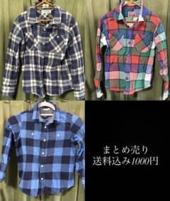 CHEROKEE チェック柄長袖シャツ 130 3枚セットのサムネイル