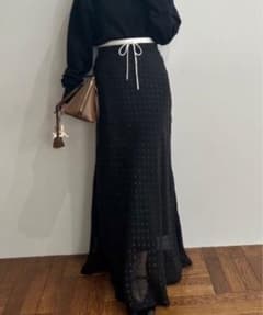 Mila Owen ブラック ロングスカート サイズ0のサムネイル