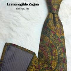 Ermenegildo Zegna ネクタイ 総柄 幾何学 アート柄 美品 - メルカリ