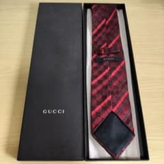 GUCCI 넥타이 보르도 GG 무늬