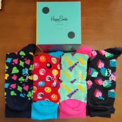 愛*様 Happy Socks ソックス 4足セット 26-29.5cmのサムネイル