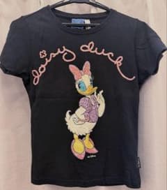 Disney デイジーダック スパンコール Tシャツ ブラック M レアのサムネイル