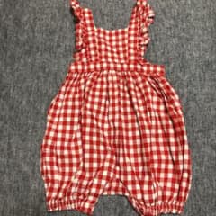 baby gap ギンガムチェック　ロンパース　フリル　サロペット 90のサムネイル