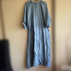 ライトブルー ロングシャツワンピースのサムネイル