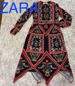 ロングワンピース　柄ワンピース　ZARAのサムネイル