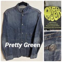 Pretty Green メンズXS デニムジャケット スタンドカラージャケット
