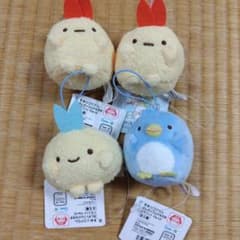 すみっコぐらし ばんざいゴムひも付きマスコット Part2 4点セットのサムネイル