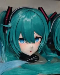 即納 初音ミク 全頭マスク コスプレ 着ぐるみ kigurumi 二次元 - メルカリ