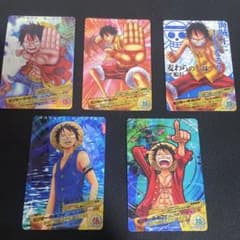 ワンピース ARカードダス モンキー・D・ルフィ 5枚セットのサムネイル