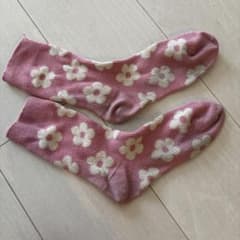 花柄 ソックス ピンクのサムネイル