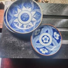 骨董 印判手 染付 小皿 3枚セット 松 梅 - メルカリ