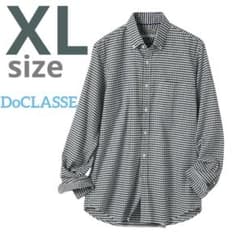 Thumbnail of 新品❣️綿100☘️ドゥクラッセ　シャツ オックス 長袖 XL 黒　ギンガム　父の日