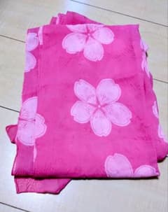 桜柄 ピンク 子供用浴衣帯のサムネイル