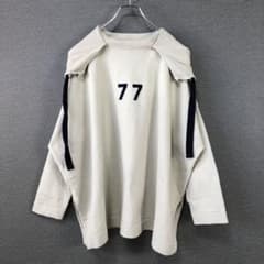 45R 77ニットソーのビッグフーディ ベージュ - メルカリ