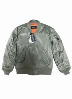 AVIREX コマーシャルMA-1ジャケット オリーブ キッズ150試着1回 - メルカリ