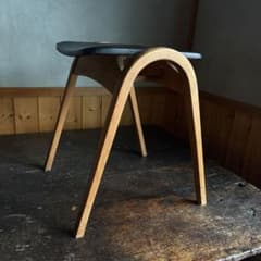 ビンテージ☆秋田木工スタッキングスツール 剣持勇 ブラック - メルカリ