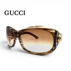 美品】GUCCI グッチ サングラス インターロッキング クリアブラウン