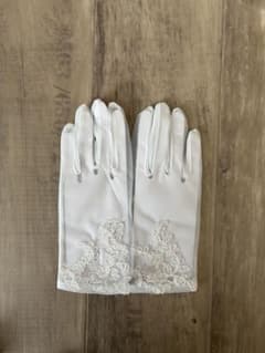 ホワイト刺繍ウェディンググローブのサムネイル