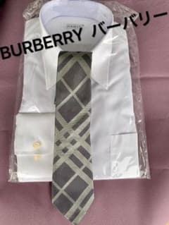 BURBERRY LONDON（バーバリーチェック*グレー） 細めネクタイのサムネイル