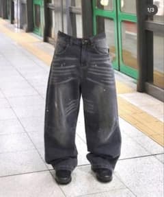 BELVET Washed baggy denimのサムネイル