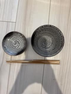 渦巻き模様 陶器 2点 箸セットのサムネイル
