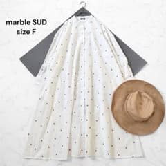 marble sudりんごdotクレリックシャツワンピース 刺繍 ロング丈 marble sudりんごdotクレリックシャツワンピース 刺繍 ロング丈 - メルカリ