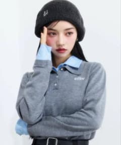 EIMY グレー 長袖ポロシャツ - メルカリ