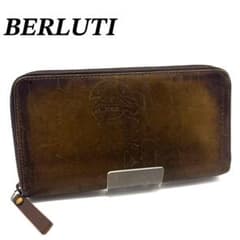 BERLUTI ベルルッティ イタウバ レザー カリグラフィ ラウンドジップ