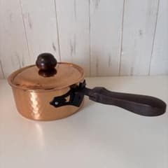 新光金属製 片手鍋 純銅製 木製ハンドル16cm 1.6ℓ copper100 - メルカリ