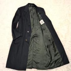 【美品】☆WOOLEXPO☆ビキューナ　カシミヤ　チェスターコート　グリーン 美品 最 極上カシミヤ ダブルチェスターコート ビキューナ 神々の繊維 ジャケット・アウター