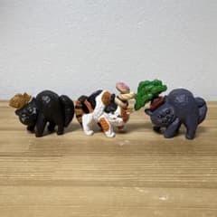 やんのかステップ 茶トラ猫 黒猫 グレー猫3 点セットのサムネイル