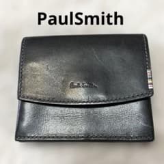 Paul Smith ポールスミス レザーシグネチャーストライプ タブ ミニ財布