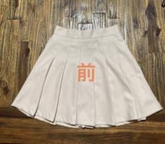 【美品】インパン付きプリーツミニスカート・ベージュのサムネイル