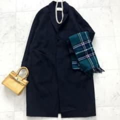 ルグラジック ウールリバーチェスターコート ネイビー 36 タスマニアウール ルグラジック ウールリバーチェスターコート ネイビー 36 タスマニア