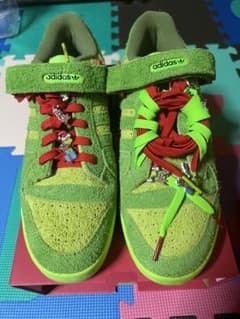 adidas フリーススニーカー 緑/黄 箱付きのサムネイル