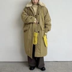 anuke】Boacollar Padding Coat 36size - メルカリ
