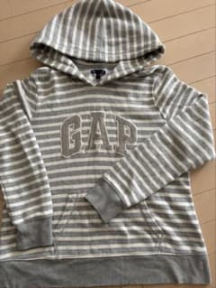 GAP パーカー ボーダーグレーのサムネイル