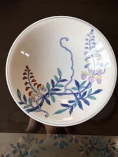 宮内庁御用達】深川製磁 有田焼 花瓶 富士山 桜 流水紋 飾壺 ブルー