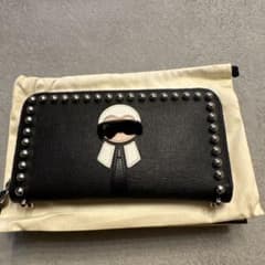 FENDI カールラガーフェルド 長財布 ブラック - メルカリ