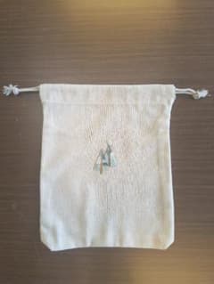 木刺繍入り 巾着袋 ナチュラルカラーのサムネイル