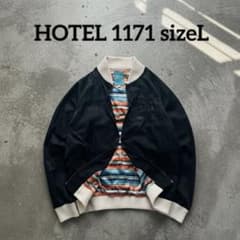 希少】HOTEL 1171 カリフォルニア バックロゴ刺繍 サテンブルゾン L